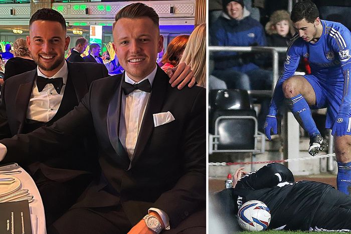 Chelsea's Eden Hazard kicked ball-boy Charlie Morgan in 2013