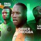 Mikel Obi, Didier Drogba, Sadio Mane and Achraf Hakimi team up in Cote d’Ivoire for AFCON draw. X/CAF Online