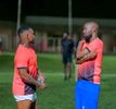 Musicians Eddy Kenzo, Harmonize enjoy footballing evening in Munyonyo