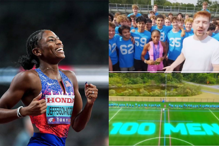 Melissa Jefferson-Wooden: World's fastest woman defeats 100 random men in a race with $100,000 on the line
