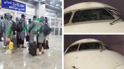 Scare as Plane Carrying Nigeria Squad Makes Emergency Landing After Windscreen Cracked Mid-Flight