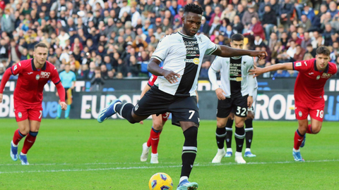 Isaac Success penalty miss costs Udinese in draw against Lookman's Atalanta