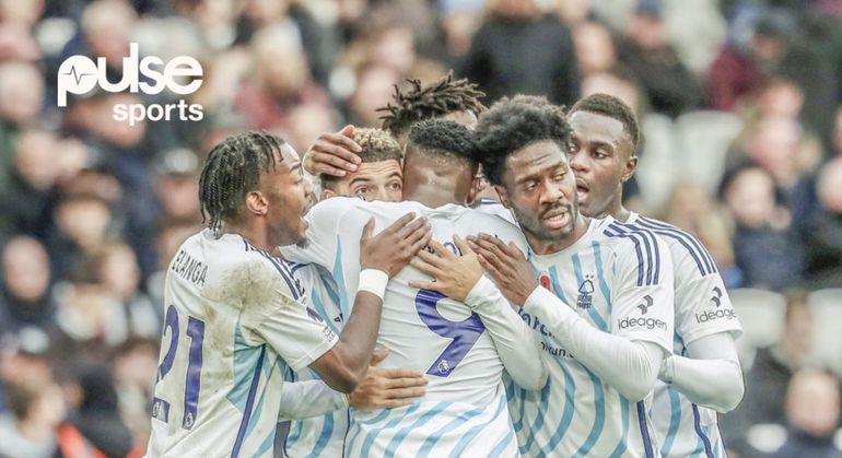 Nottingham Forest players in a huddle | X@PulseSportsNG