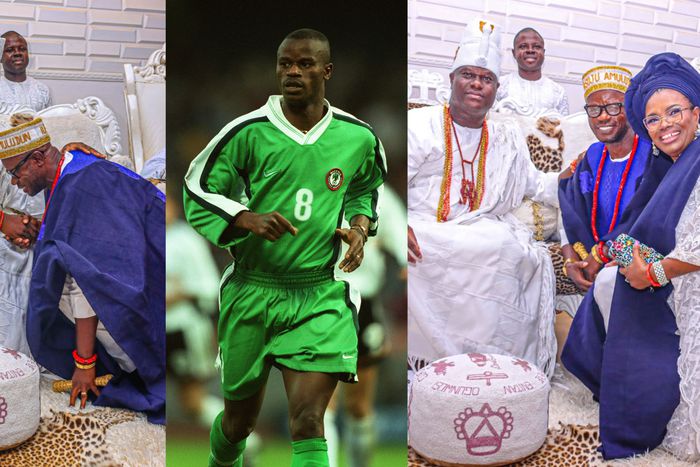 The Ooni of Ife has bestowed an ancestral chieftaincy title upon Super Eagles star Mutiu Adepoju. X/Shina Oludare - Imago