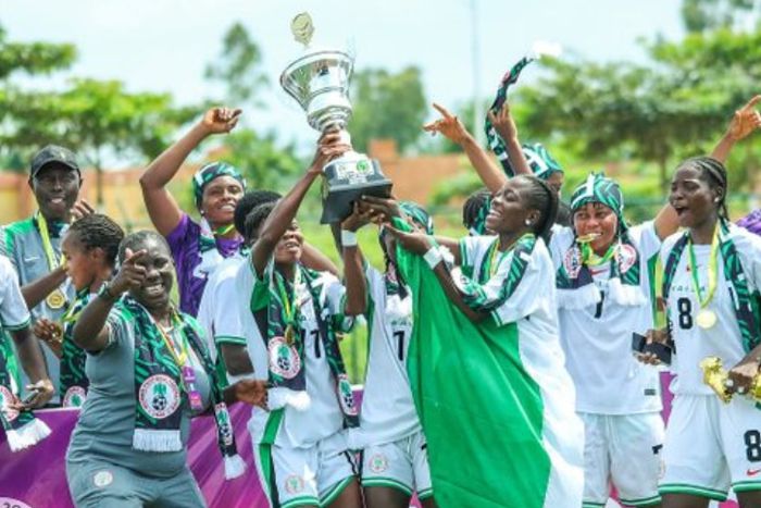 Falconets sealed the WAFU B U-20 Girls Cup title with a 1-0 win over hosts Benin. Image: Justina (Justfotos) X