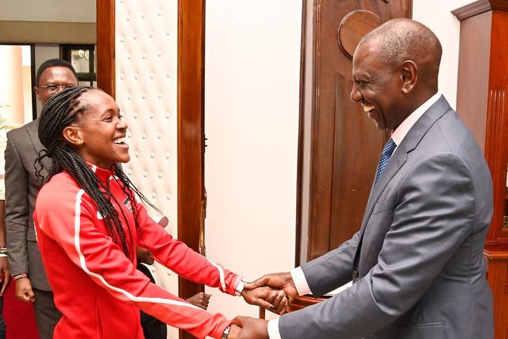 Double Delight: President Ruto honours Faith Kipyegon with highest Kenyan civilian award