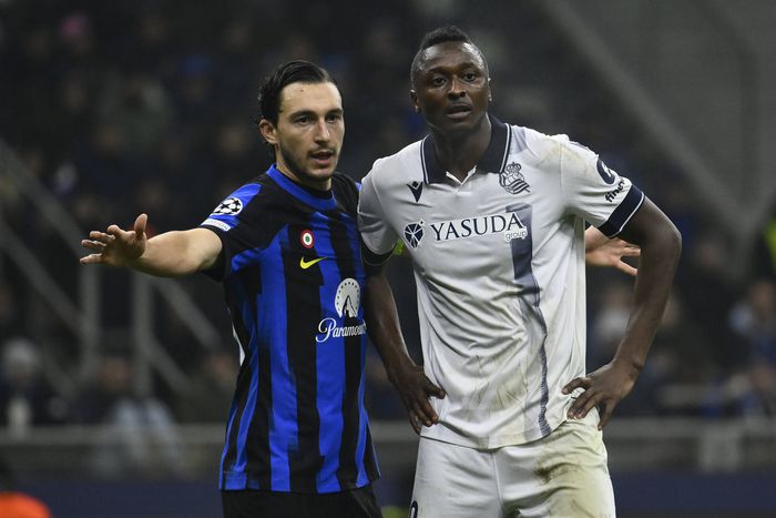 Umar Sadiq played for Real Sociedad in a goalless draw against Inter Milan