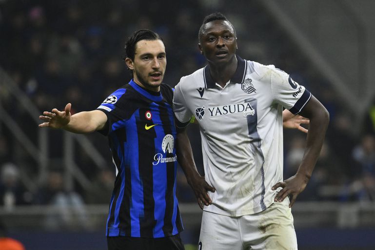 Umar Sadiq played for Real Sociedad in a goalless draw against Inter Milan