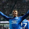 Hamza Igamane clebrates scoring for Rangers against Tottenham | DailyRecord Sport on X