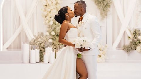 South Africa’s fastest man Akani Simbine ties the knot in lavish Western Cape wedding [PHOTOS]