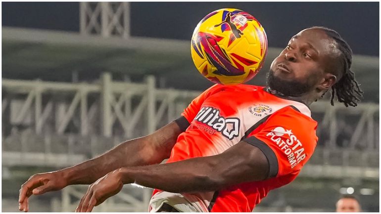 Victor Moses in his element for Luton Town.