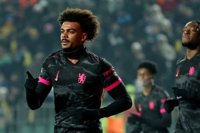 Chelsea goalscorer Renato Veiga celebrates against Astana | X