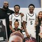 LeBron James celebrates son Bronny on senior night
