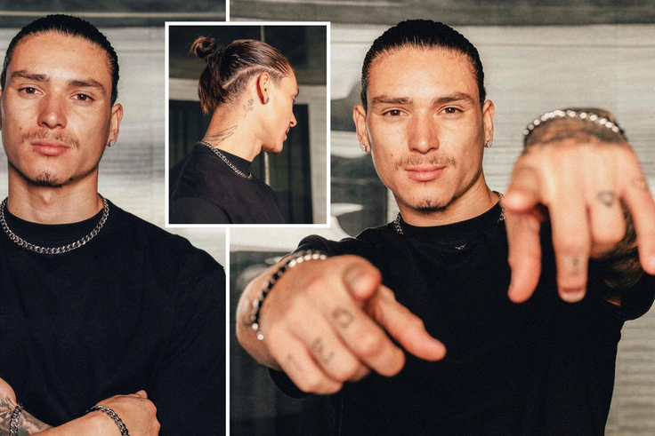 Photos: Liverpool striker Darwin Nunez models for luxury jewellery collection