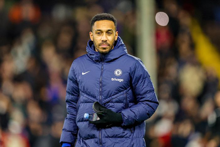 Fulham v Chelsea Premier League 12/01/2023. Pierre-Emerick Aubameyang (9) of Chelsea during the Premier League match between Fulham and Chelsea at Craven Cottage, London, England on 12 January 2023.