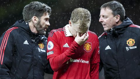 Manchester United midfielder Donny Van de Beek out for rest of season with knee injury