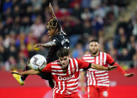 Miguel Gutierrez celebrating a goal for Girona || Image credit: Imago