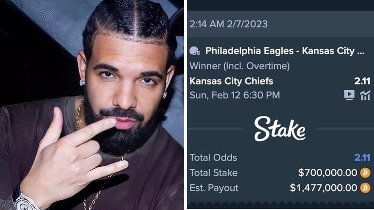 Drake Spends $965K On 'Psychotic' Super Bowl Bets