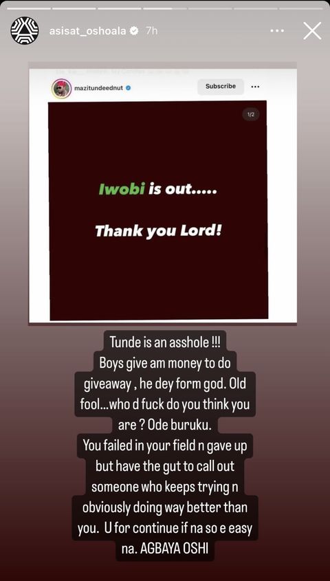 Asisat Oshoala calls out Tunde Ednut over cyber bullying