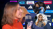 Italian reporter denies harassment claims after Osimhen's former coach KISSED her on live TV