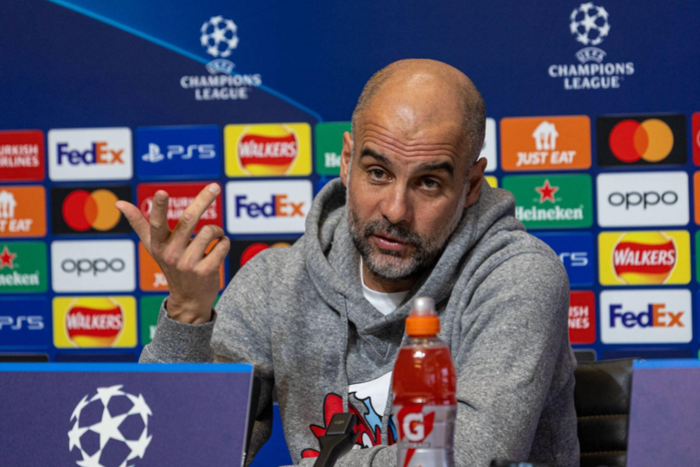 Pep Guardiola speaks about winning the Champions League ahead of the match against Leipzig