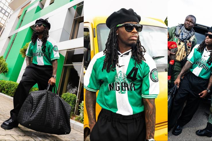 After 4 days, Kai Cenat departs Nigeria for Ghana showing off a Super Eagles jersey.