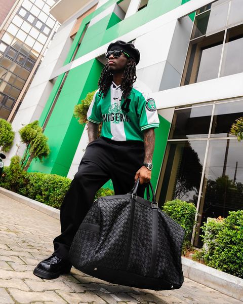 After 4 days, Kai Cenat departs Nigeria for Ghana showing off a Super Eagles jersey.