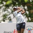 Naomi Wafula tee off from first tee on February 10th 2022 during Magical Kenya Ladies Open Day One at Vipingo Ridge, in Kilifi