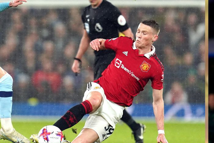 Scott McTominay of Manchester United in action against Everton.
