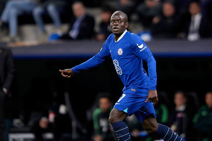 Chelsea midfielder N'Golo Kante in action against Real Madrid.