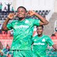 Gor Mahia striker Benson Omala celebrates Premier League goal.