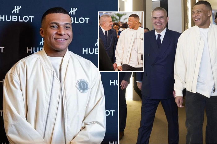 Madrid-bound Mbappé poses with Hublot CEO during Watches and Wonders event