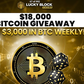 Win Bitcoin in Lucky Block Casino's $18,000 Halving Giveaway
