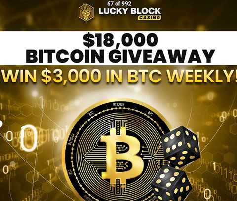 Win Bitcoin in Lucky Block Casino's $18,000 Halving Giveaway