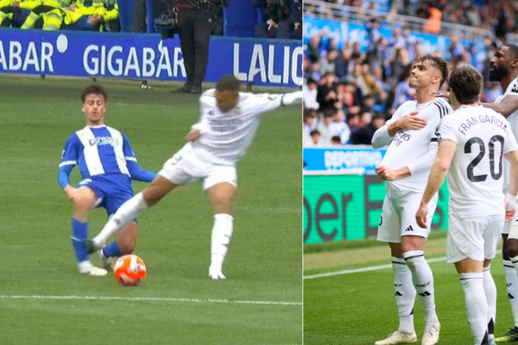 Mbappe's leg-breaker tackle colours dour Real Madrid win over Alaves