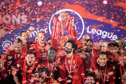 Liverpool celebrate their 2020 Premier League title win | Imago