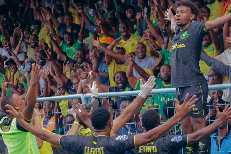 Yanga players celebrating