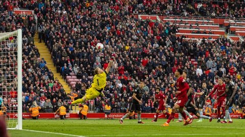 VIDEO: Arsenal’s Ramsdale awarded for brilliant save against Salah in draw at Liverpool