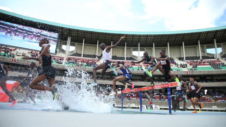 Men's 3,000m steeplechase at Kip Keino Classic.