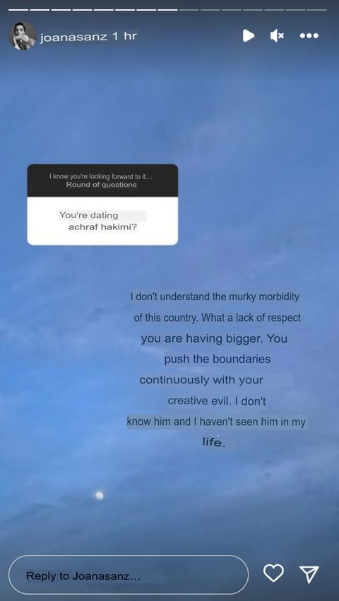 Joana Sanz responds to Achraf Hakimi rumours