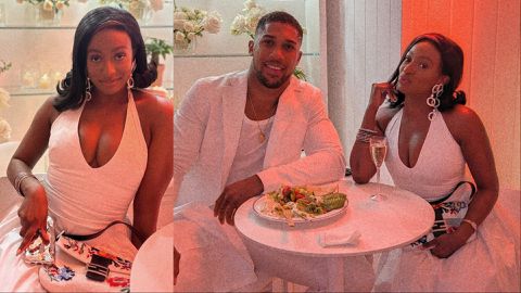 Anthony Joshua: Cuppy shows off food with Nigerian-born boxer