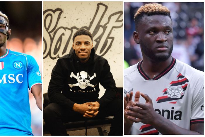 Victor Osimhen (left), Dapo Afolayan (centre) and Victor Boniface (right) are some of the Naija Stars Abroad.