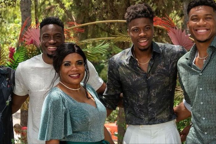 Nigerian Freak Giannis Antetokounmpo reunites with Francis and family on Mother's Day.