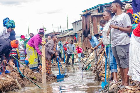 SportPesa's Tujiamini Initiative supports Ngong River clean-up following receding of flood water