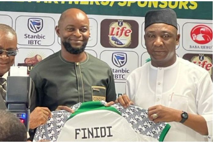 NFF unveils Finidi George as new Super Eagles manager.