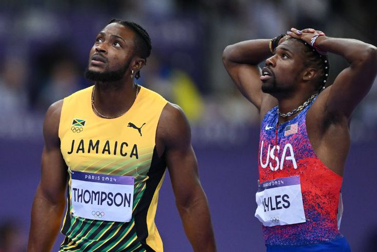 Noah Lyles and Kishane Thompson