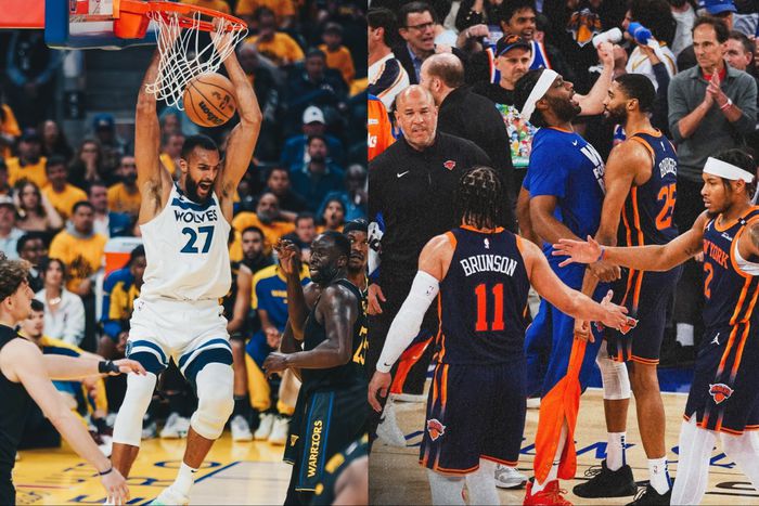 In Game Four of the NBA Playoffs, the Timberwolves beat the Warriors, while the Knicks beat the Celtics as they both took a 3-1 lead.
