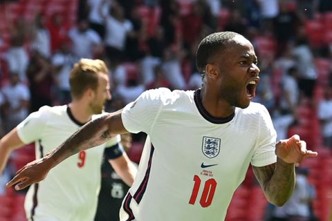 Sterling breaks major tournament hex in Wembley 'back garden'