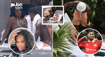 Marcus Rashford: Shirtless England star hangs out with Courtney Caldwell in bikini amid dating rumours