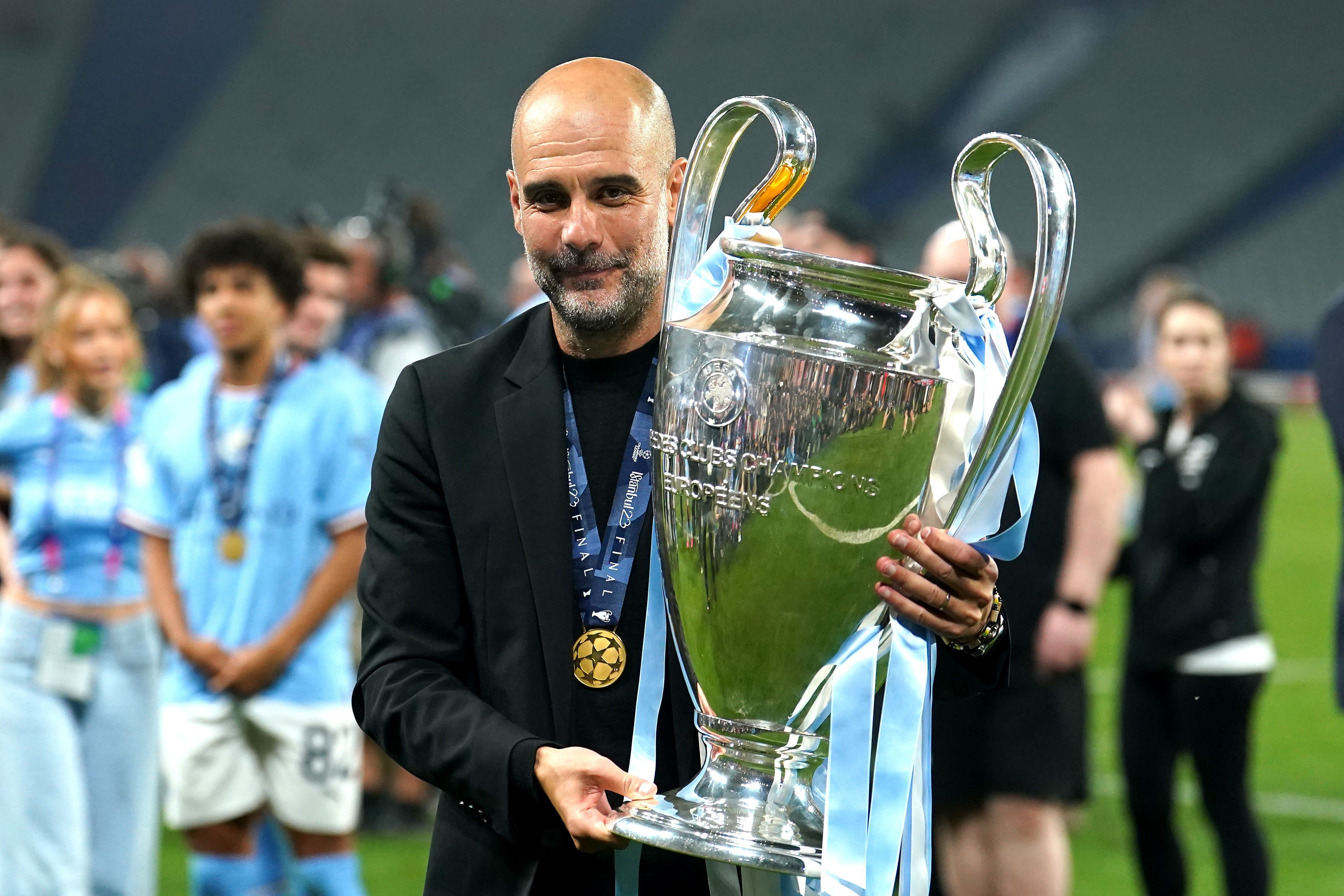 CHAMPIONS LEAGUE FINAL PREVIEW  Guardiola, Gundogan & Bernardo Silva 